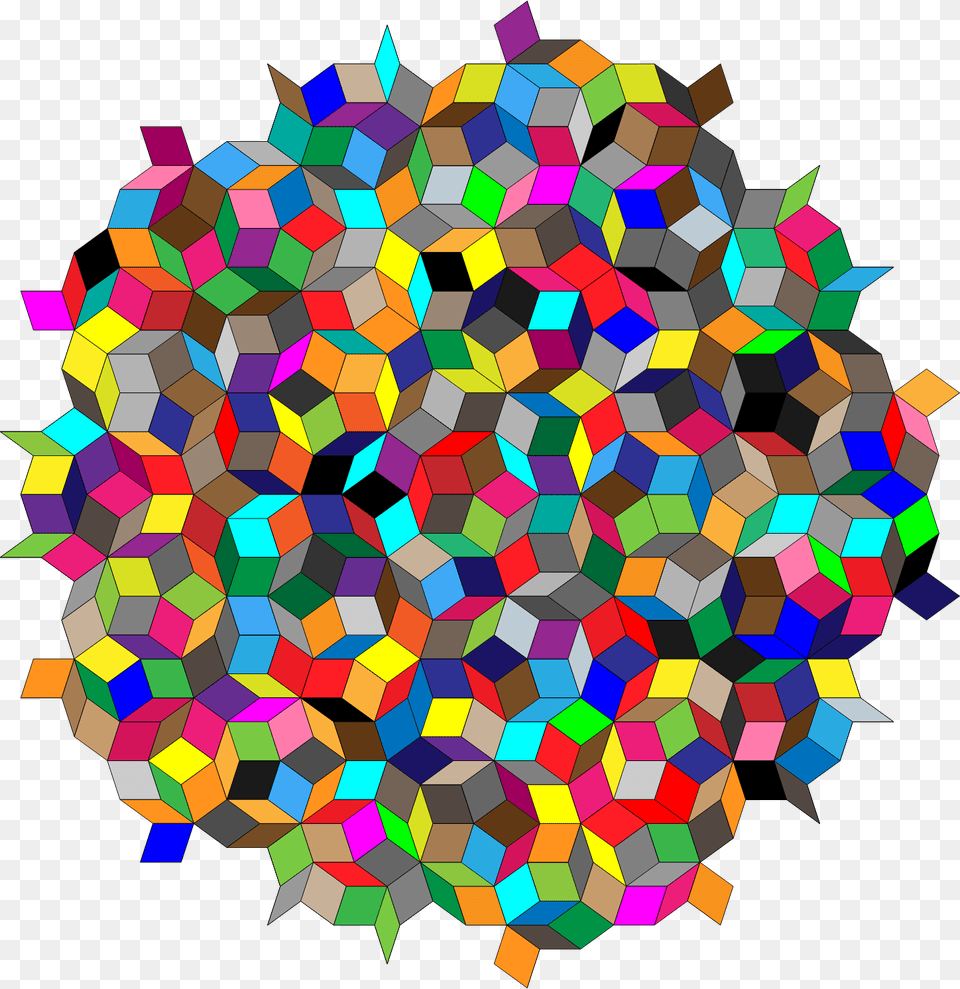Colorful Penrose Tiles Icons, Pattern, Art, Graphics, Paper Free Png Download