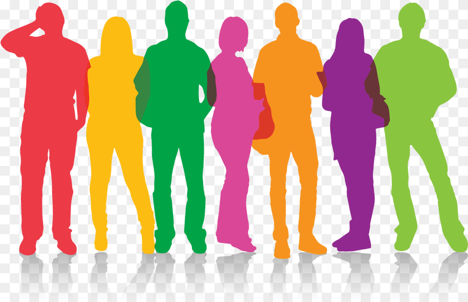 Colorful People Silhouette, Purple, Adult, Person, Man Png