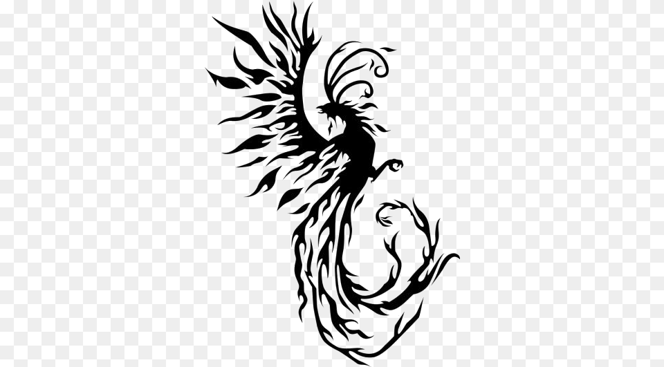 Colorful Phoenix Bird Clipart Phoenix Tribal Tattoo, Art, Drawing Free Png