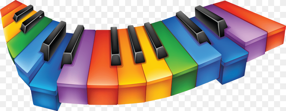 Colorful Piano Keys Clipart, Railway, Train, Transportation, Vehicle Png