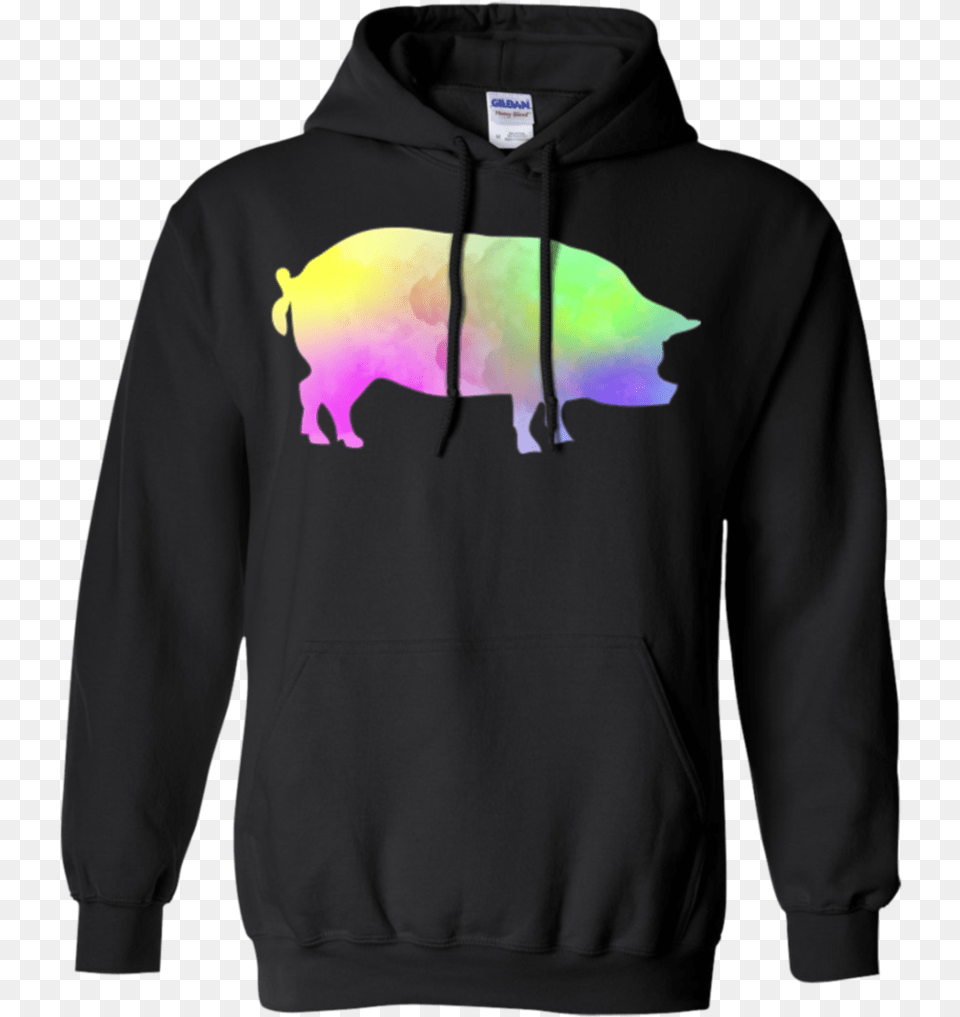 Colorful Pig Farmer Watercolor Art Graphic T Shirt Shirt, Clothing, Hoodie, Knitwear, Sweater Png