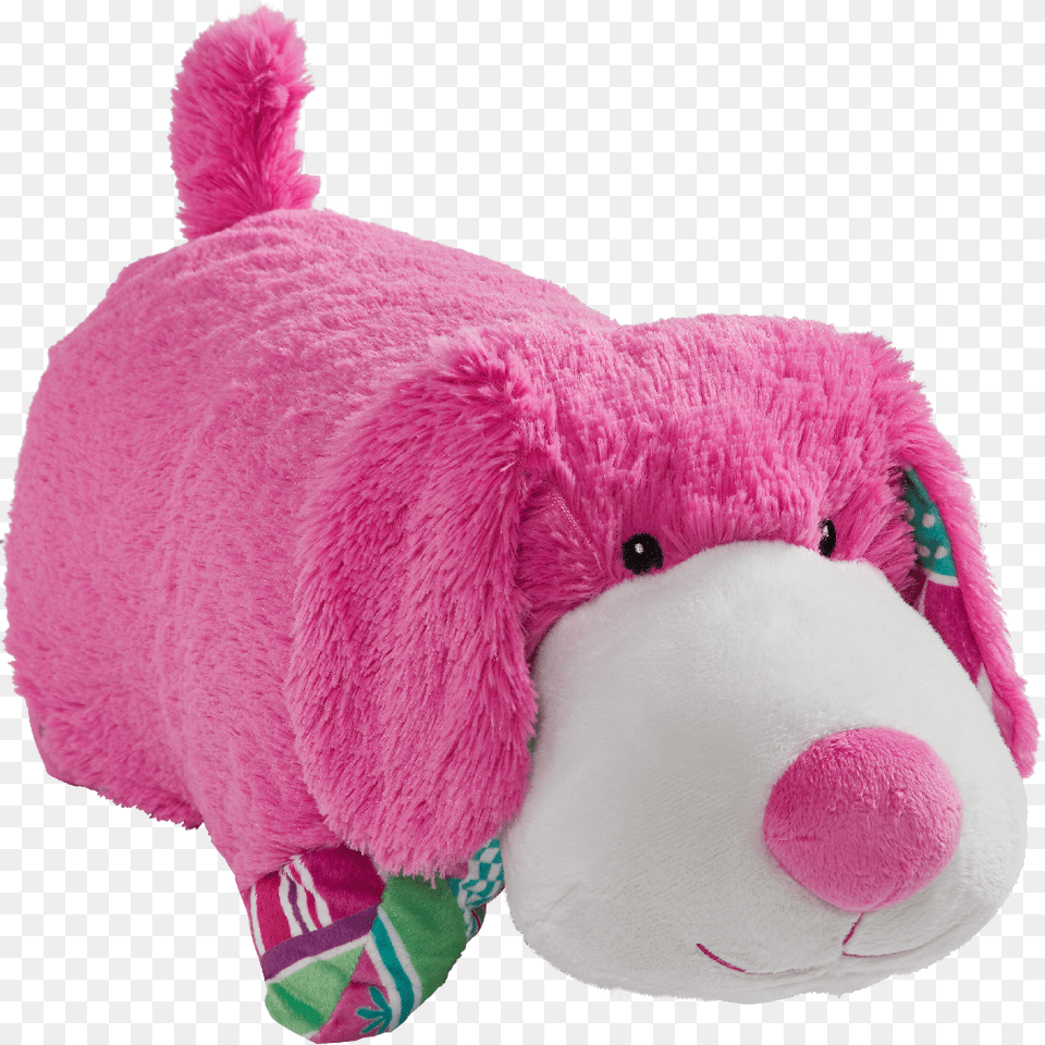 Colorful Pink Puppy Pillow Pet Puppy Pillow Pet, Plush, Toy Png Image