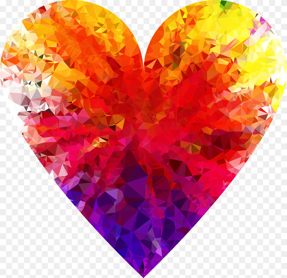 Colorful Prismatic Chromatic Rainbow Gem Ruby Mensagens Romntica P Namorado, Heart, Person, Art Free Png