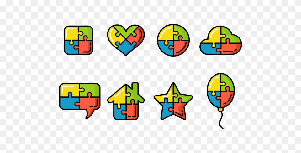 Colorful Puzzle Symbol Of Autism, Dynamite, Weapon Png Image