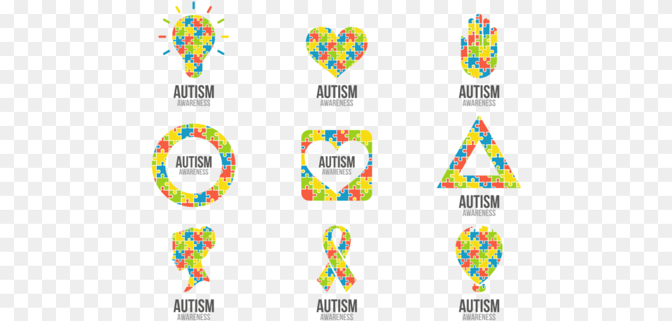Colorful Puzzle Symbol Of Autism Logo International Pour L Autisme, Art, Balloon, Collage, Text Free Png Download