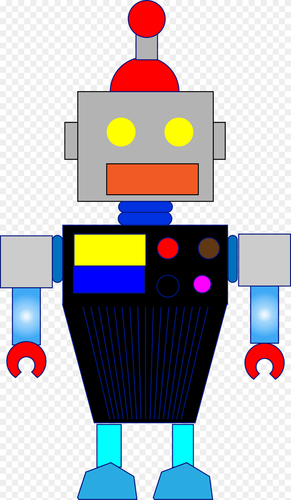 Colorful Robot Clipart Free Png