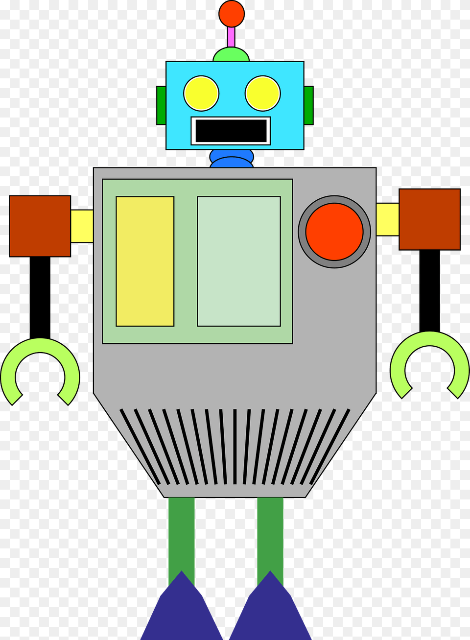 Colorful Robot Clipart Free Png Download