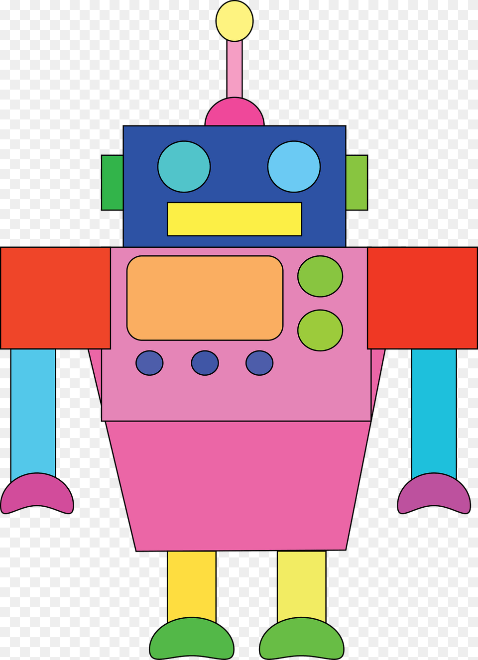 Colorful Robot Clipart Png