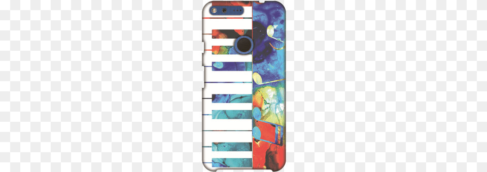 Colorful Rythm Slim Back Cover For Google Pixel Colorful Piano Art By Sharon Cummings, Collage, Modern Art, Electronics, Painting Png