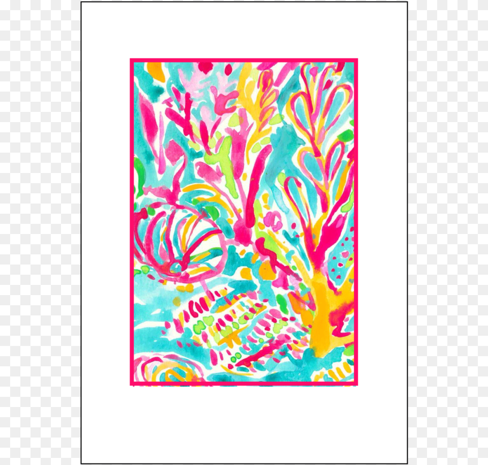 Colorful Sea Life Notecard Set, Art, Modern Art, Pattern, Painting Free Png
