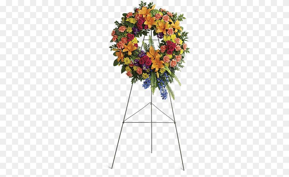 Colorful Serenity Wreath Wreath Flower Colorful, Flower Arrangement, Flower Bouquet, Plant, Art Free Png Download