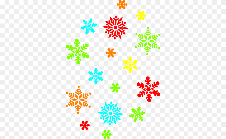 Colorful Snowflakes Clip Art, Floral Design, Graphics, Nature, Outdoors Png