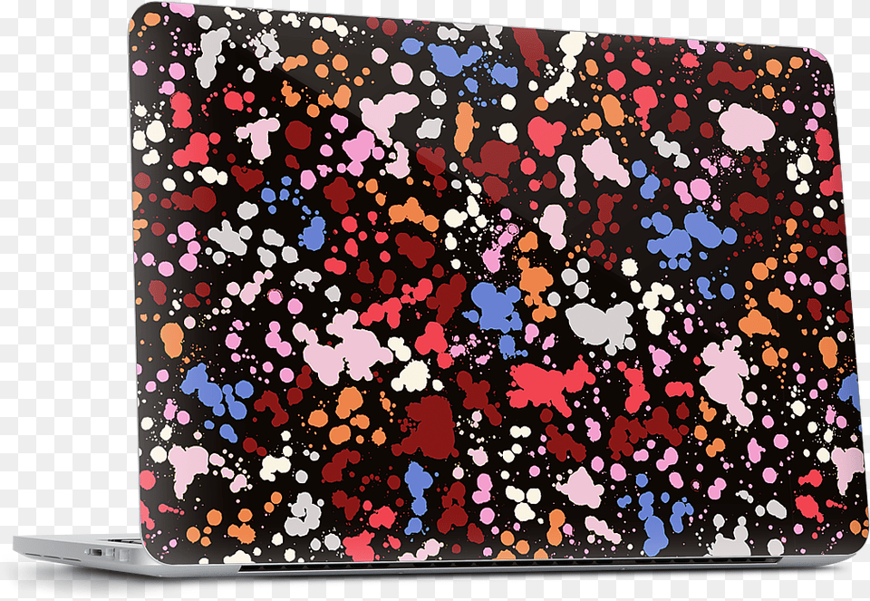 Colorful Splatter Ink Drops Black Macbook Skindata Gadget, Computer, Electronics, Laptop, Pc Free Png Download