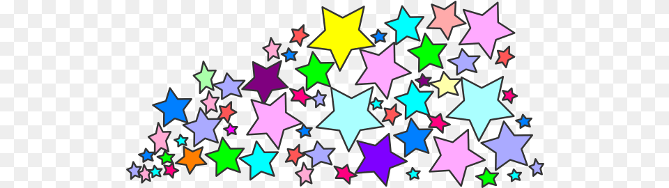 Colorful Stars Clipart Cluster Of Colourful Stars, Star Symbol, Symbol, Dynamite, Weapon Png