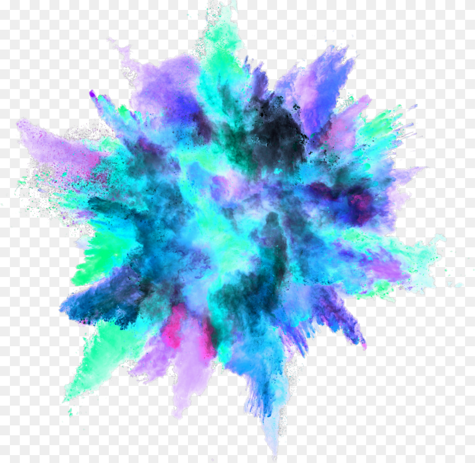 Colorful Stiker Smoke Splash Colorfulsmoke Color Paint Powder Explosion Free Png Download