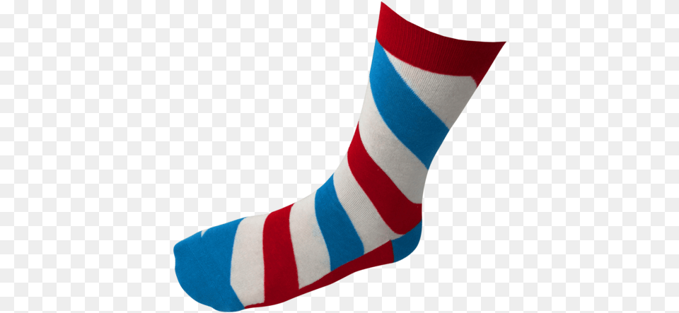 Colorful Stripe Crew Socks W Barber Blue Red Sock, Clothing, Hosiery Free Png