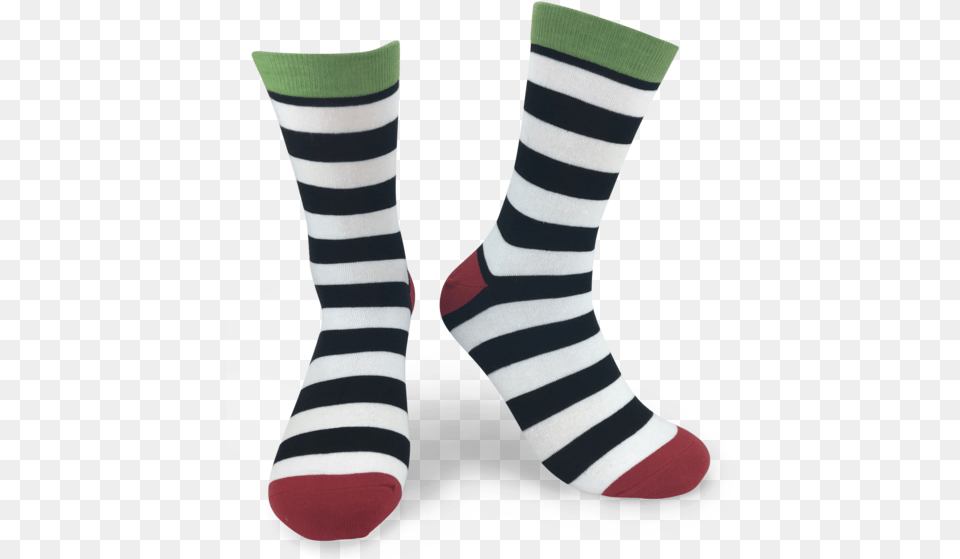 Colorful Stripe Crew Socks W Black And White Sock, Clothing, Hosiery Png Image