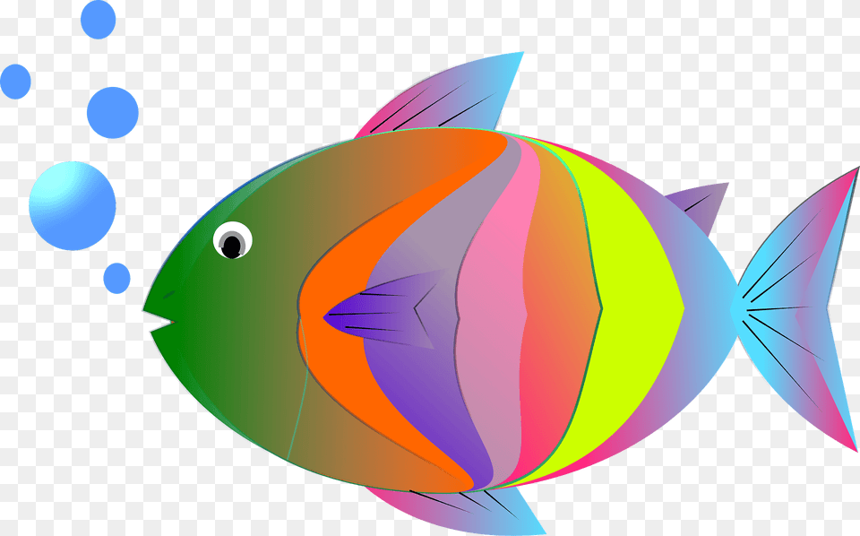 Colorful Striped Fish Clipart, Art, Graphics, Animal, Sea Life Free Png