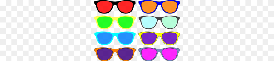 Colorful Sunglasses Clip Art For Web, Accessories, Glasses, Person Free Png