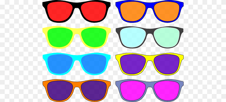 Colorful Sunglasses Clip Art For Web, Accessories, Glasses Free Png Download