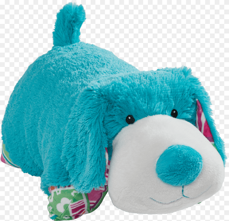 Colorful Teal Puppy Pillow Pet Pillow Pets, Plush, Toy Png