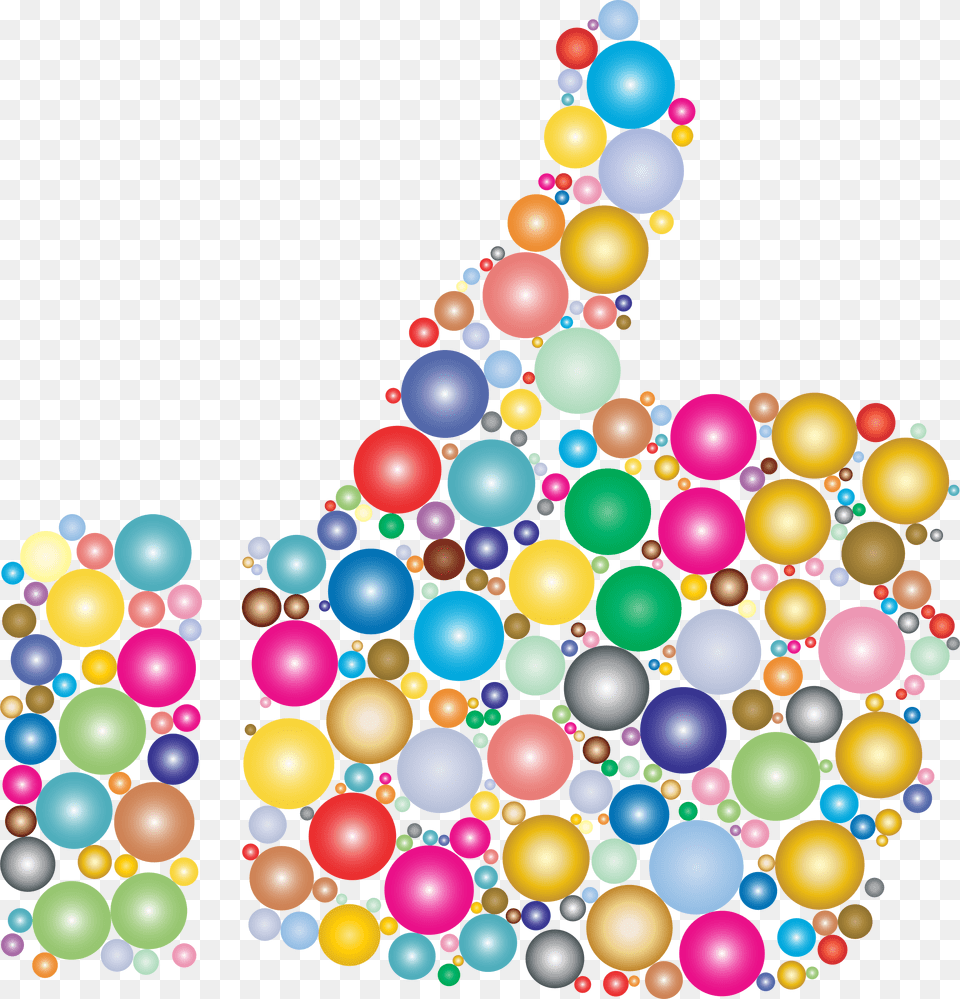 Colorful Thumbs Up Circles 3 Clip Arts Thumbs Up With Flowers, Accessories, Balloon, Sphere Png Image
