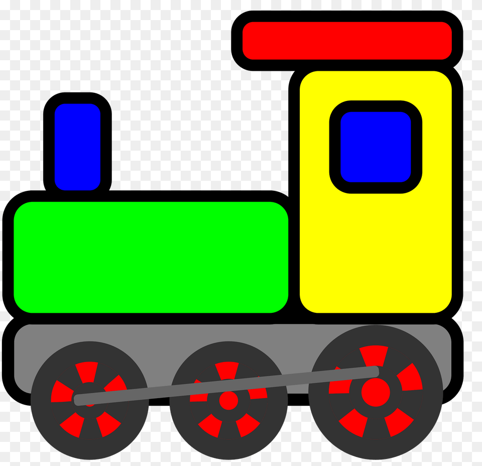 Colorful Toy Train Clipart, Wheel, Machine, Tool, Device Free Transparent Png