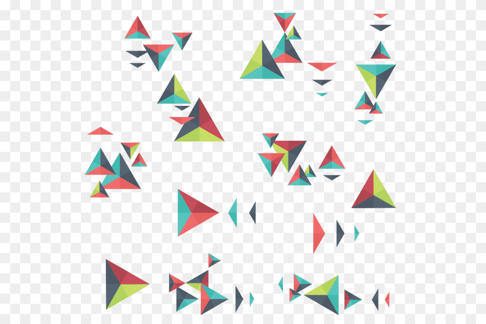 Colorful Triangle Pattern Collection Triangle Colorful Shapes, Paper, Art, Animal, Fish Free Png