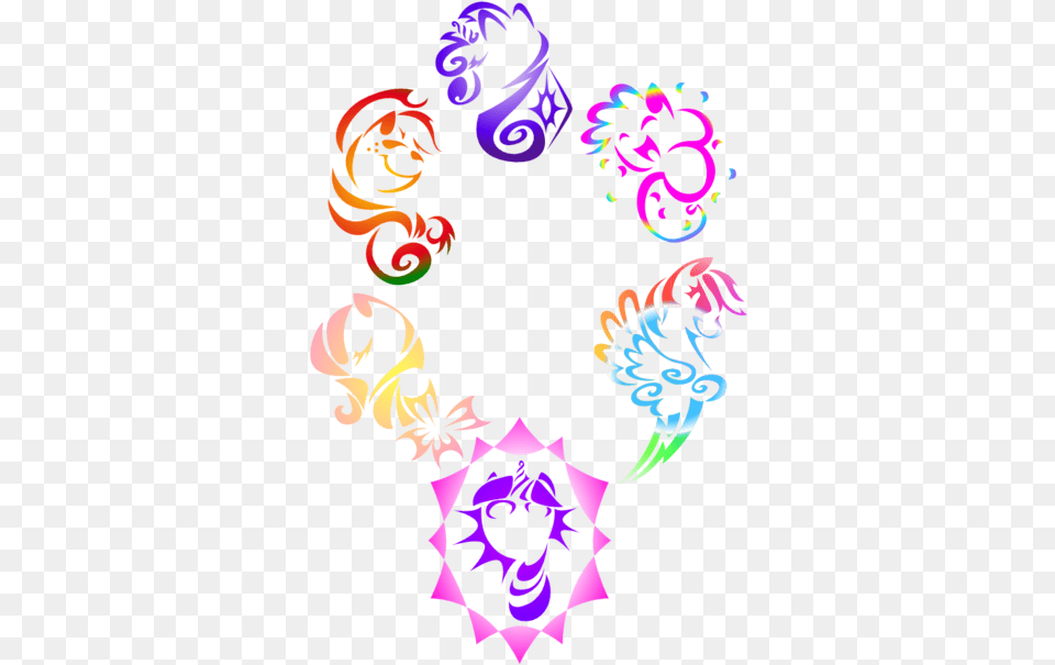 Colorful Tribal Tattoo Designs My Little Pony Tribal, Graphics, Art, Purple, Pattern Png Image