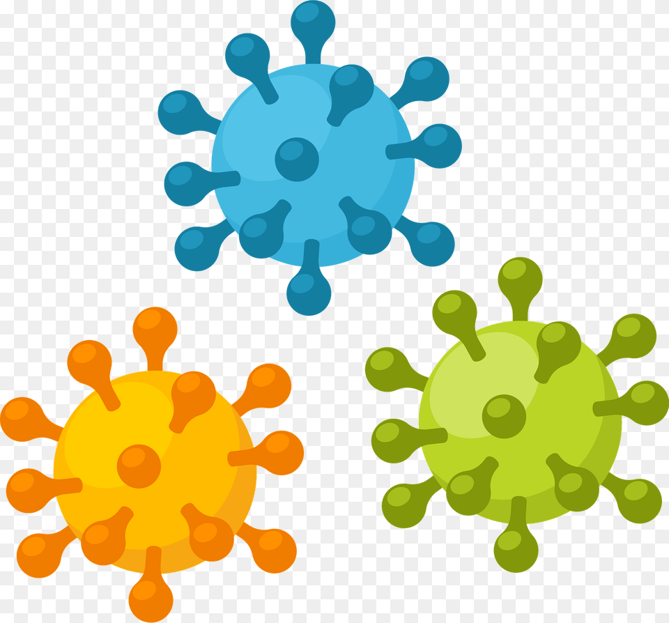 Colorful Viruses Clipart, Art, Graphics, Outdoors, Pattern Free Transparent Png