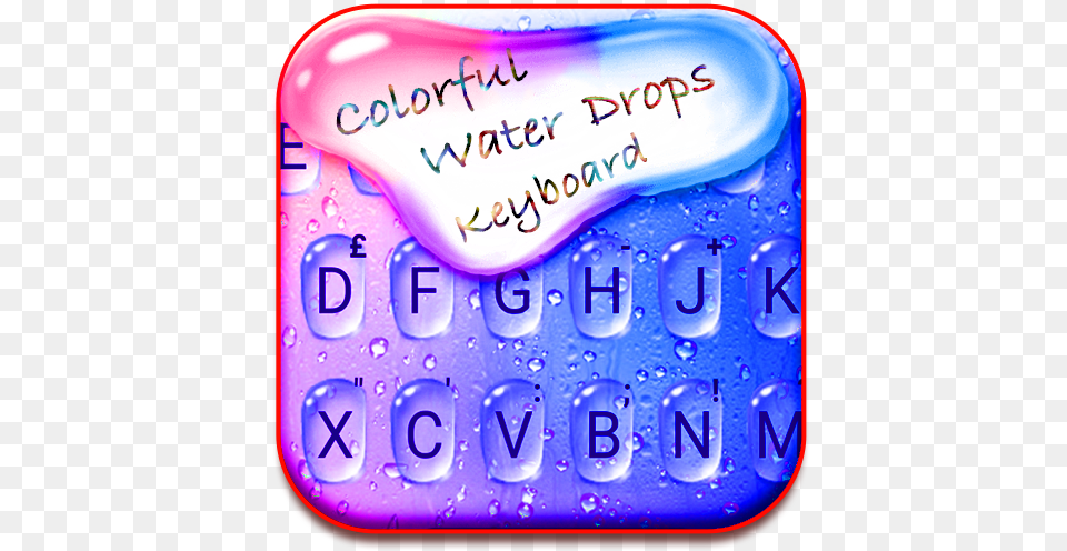 Colorful Water Drops Keyboard Color Drops Themes Amazon Number, Electronics, Phone, Mobile Phone, Birthday Cake Png Image