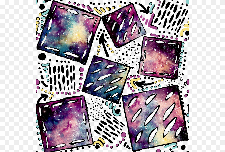 Colorful Watercolor Square Pattern Transparent Watercolor Painting, Purple, Art, Collage Free Png