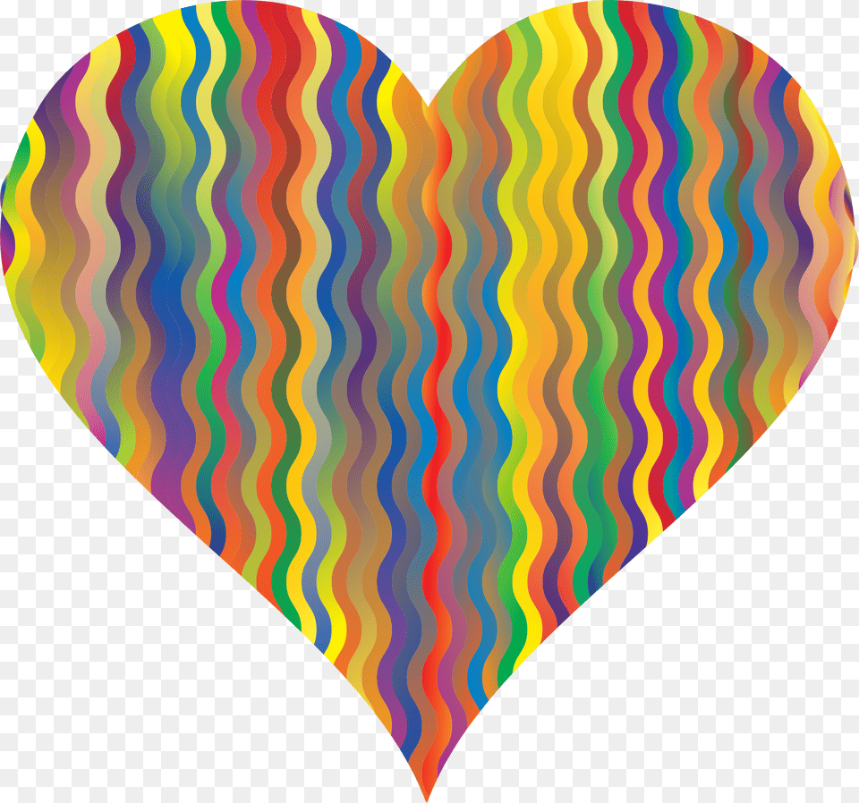 Colorful Wavy Heart 4 Clip Arts Illustration, Pattern, Balloon Free Png