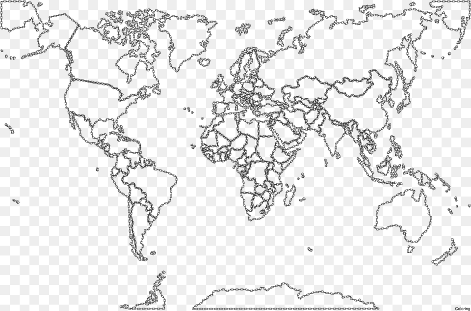 Colorful World Maps To Color Map Coloring, Chart, Plot, Blackboard Png Image