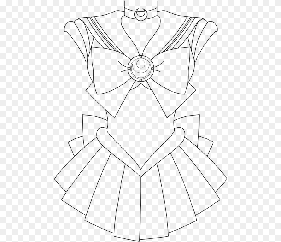 Coloriage Sailor Moon Sailor Moon Dress Drawing, Gray Free Png