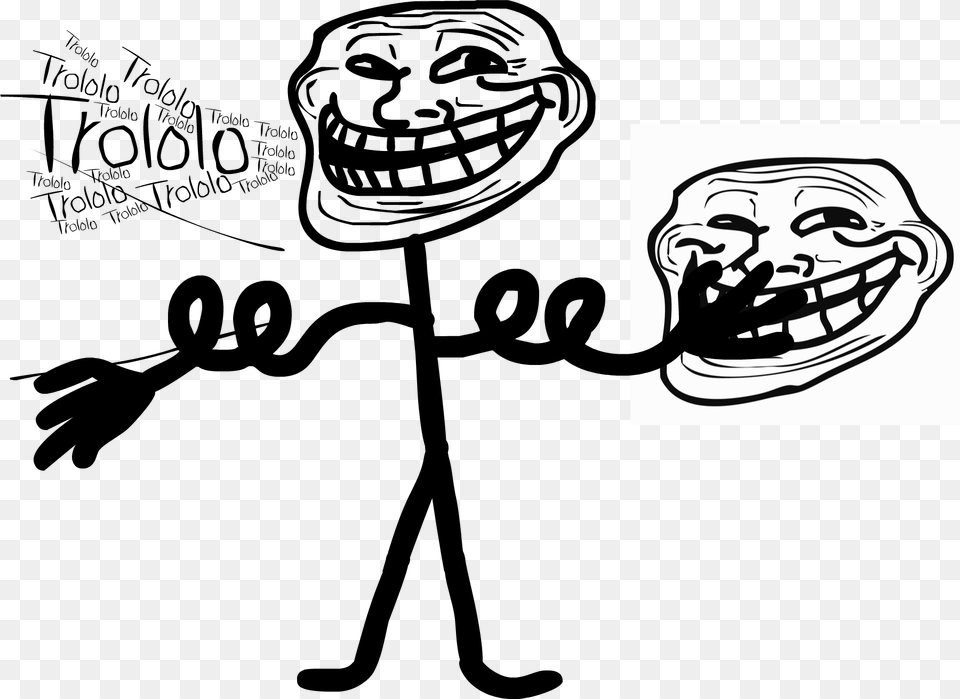 Coloriages 224 Imprimer Troll Face Fuuuu Num233ro Troll Face, Stencil, Sticker, Head, Person Png Image