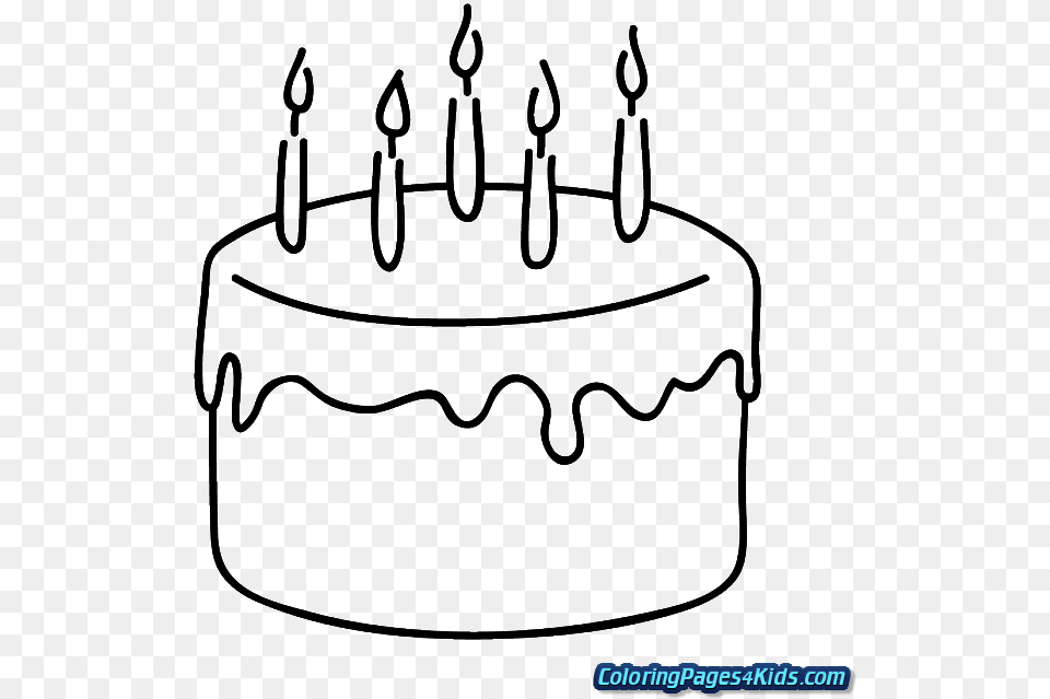 Coloring, Birthday Cake, Cake, Cream, Dessert Png Image