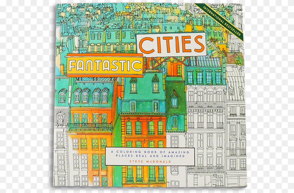Coloring Book, Architecture, Building, Neighborhood, City Free Transparent Png
