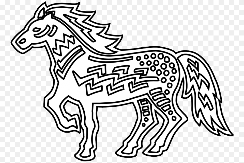 Coloring Book Clipart Doodle Art Coloring Pages Black And White Horse Clipart, Drawing, Animal, Mammal Free Png