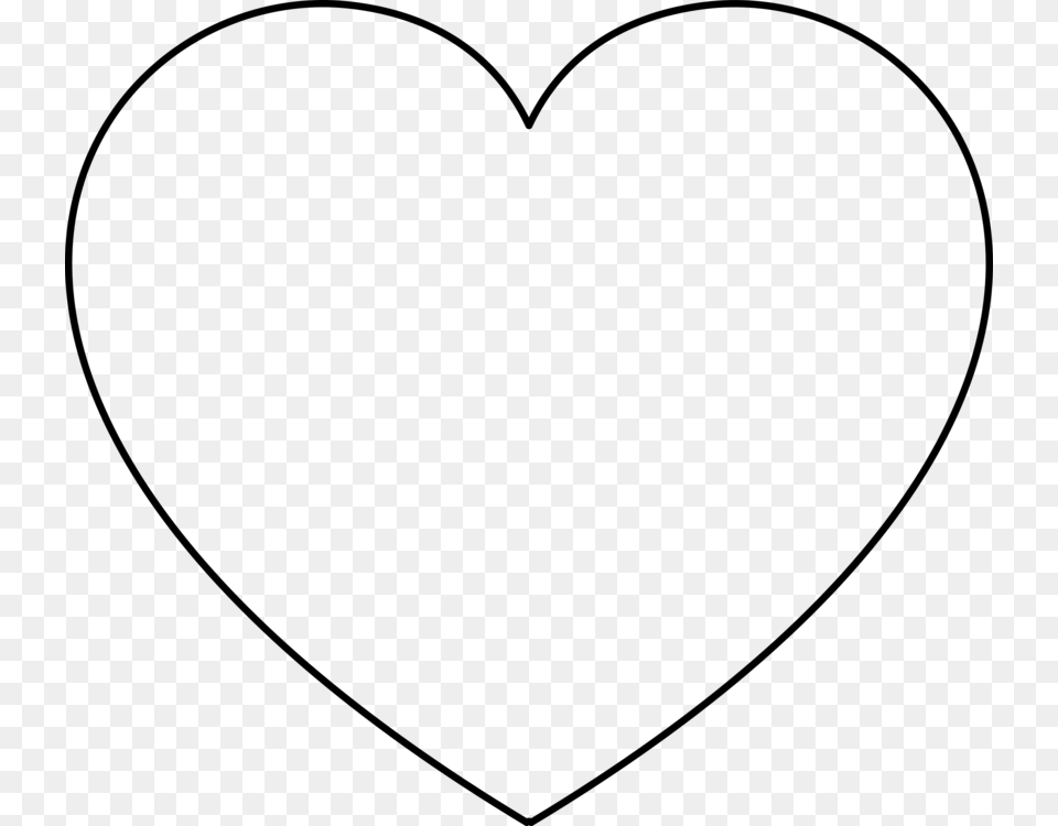 Coloring Book Heart Valentines Day Shape, Gray Free Png