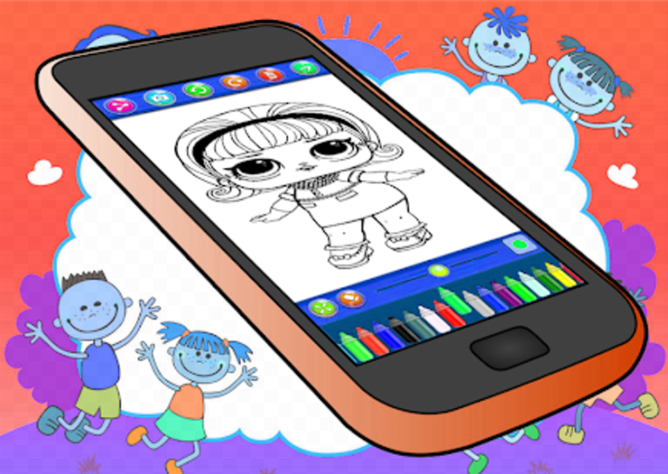 Coloring Book Surprise Dolls Lol For Android, Electronics, Mobile Phone, Phone, Baby Free Png