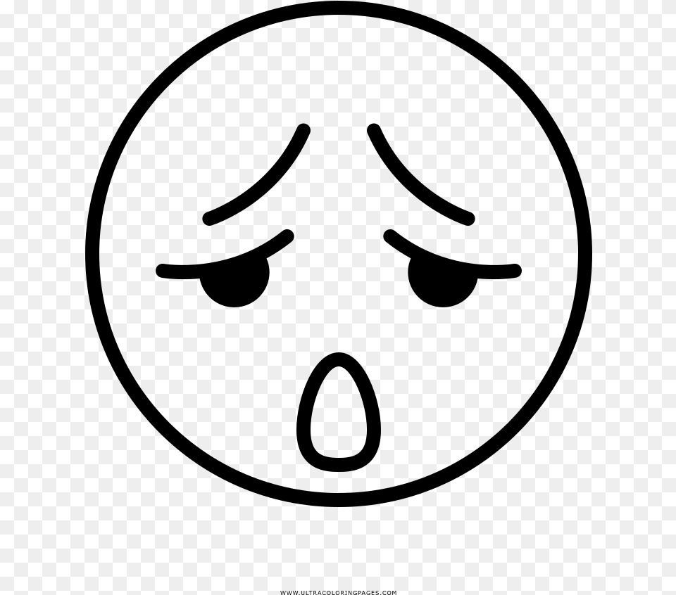 Coloring Book Transprent Download Emotion Tired Face For Coloring, Gray Free Png