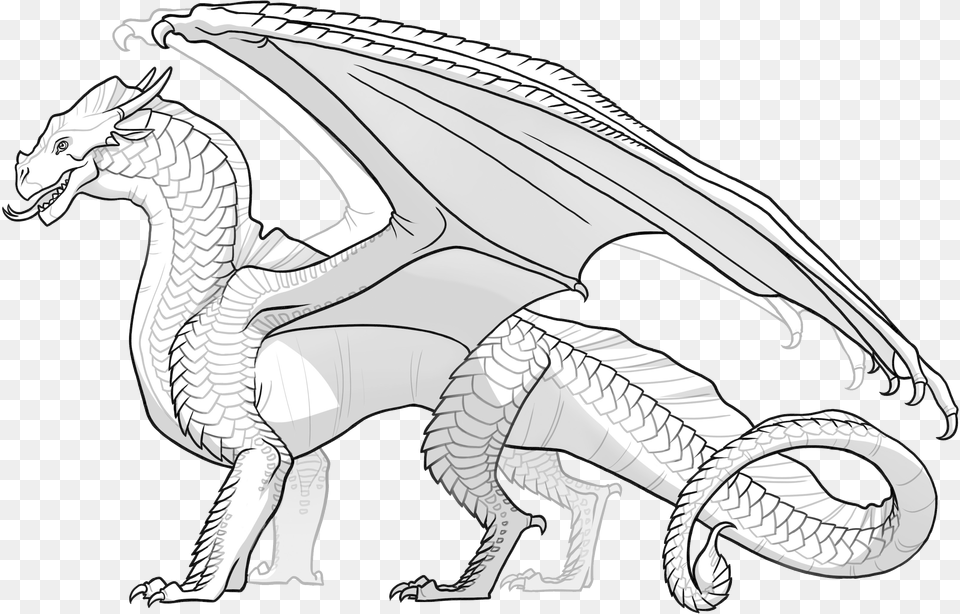 Coloring Book Tremendousire Pages Printable Photo Wings Of Fire Sandwing Base, Dragon, Animal, Dinosaur, Reptile Png Image