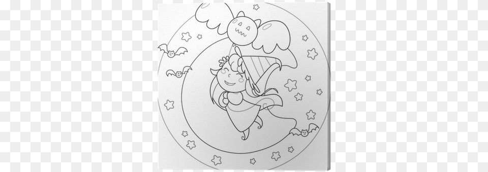 Coloring Halloween Flying Witch With Balloon In The Kolorowanki Na Halloween Do Drukowania, Art, Drawing, Person Png