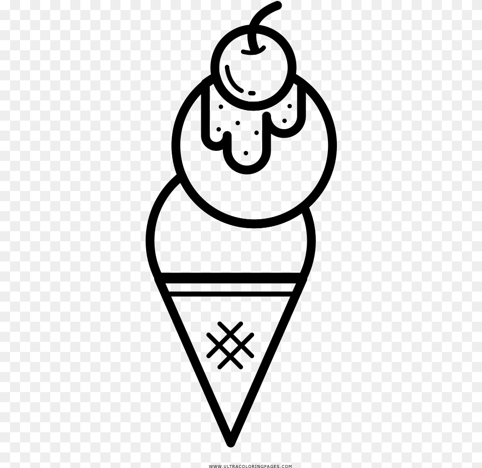 Coloring Ideas Ice Cream Cone Coloring, Gray Free Png