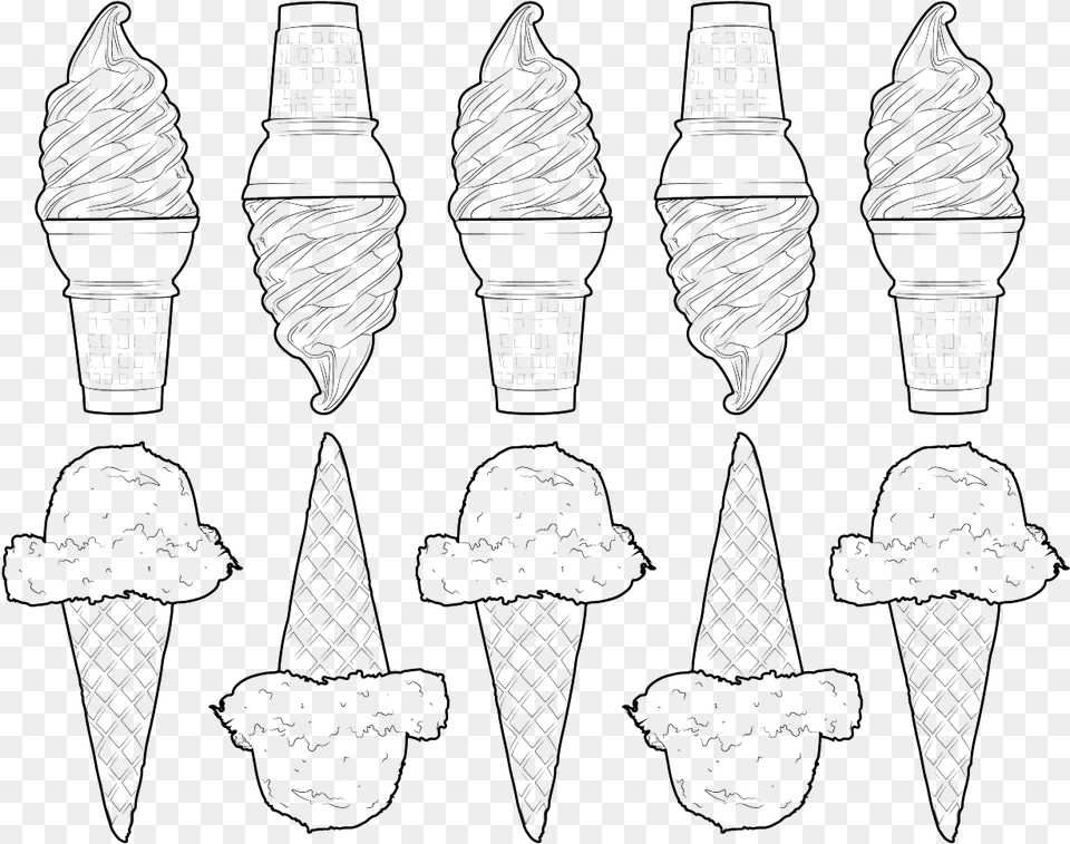 Coloring Pages Aesthetic, Cream, Dessert, Food, Ice Cream Png