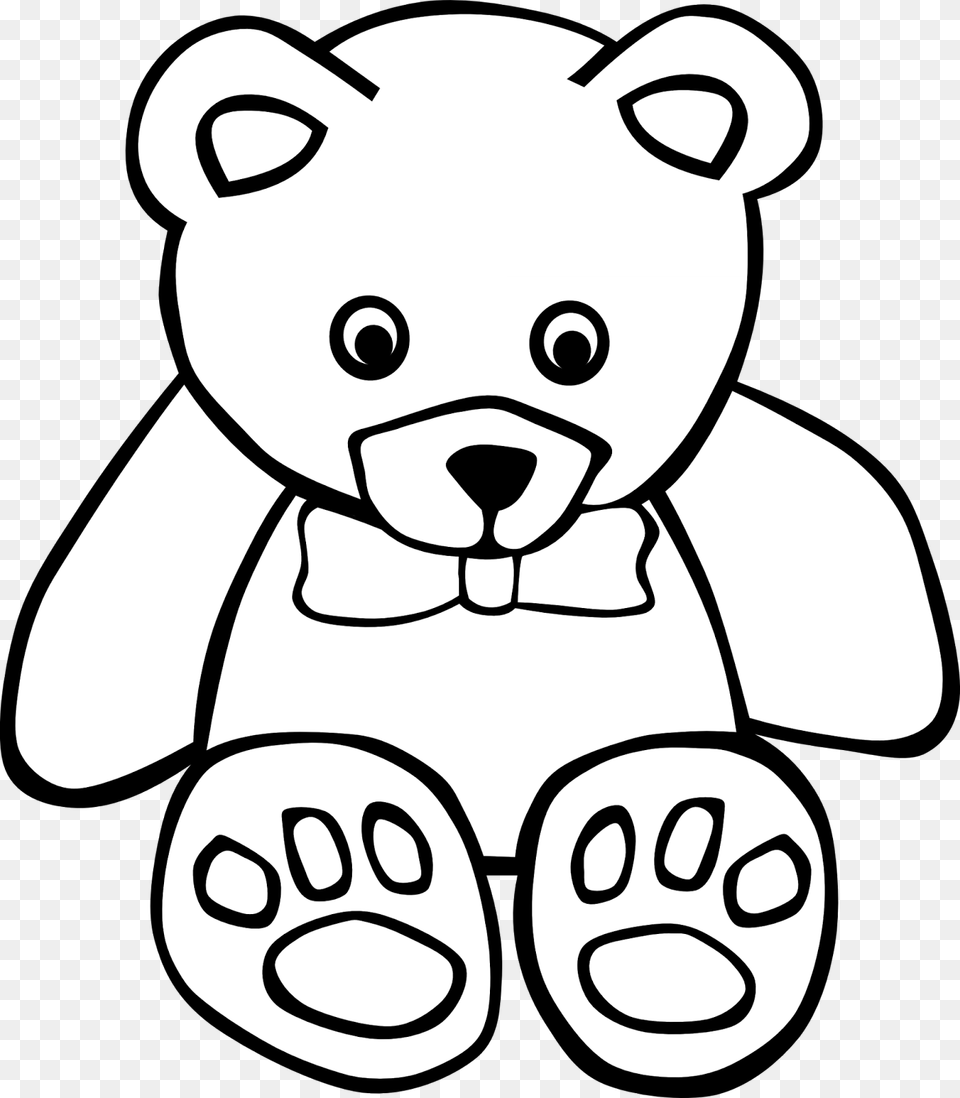 Coloring Pages Bear Printable Coloring Pages And Clip Art, Stencil, Animal, Mammal, Wildlife Free Transparent Png
