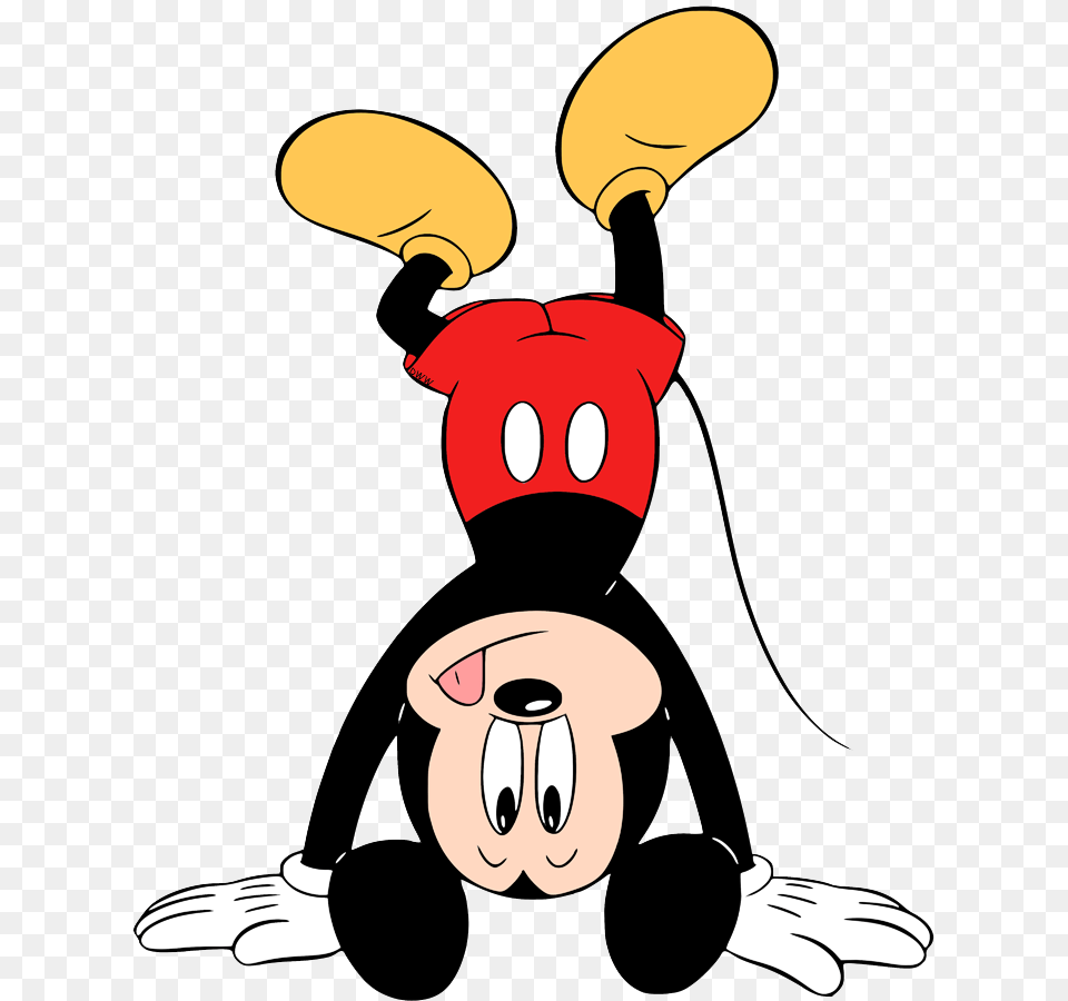 Coloring Pages Cartoon Mickey Mouse Doing Handstand, Baby, Person, Cutlery Free Transparent Png