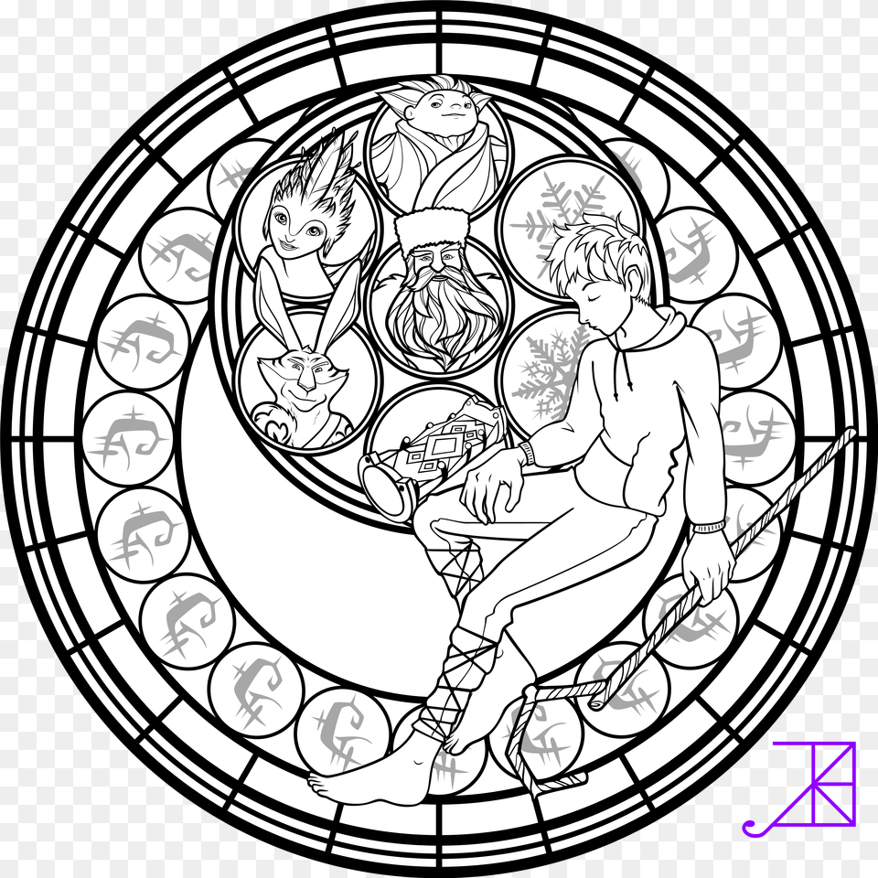 Coloring Pages Colorings Amalthea Stained Glass, Art, Person, Face, Head Free Png
