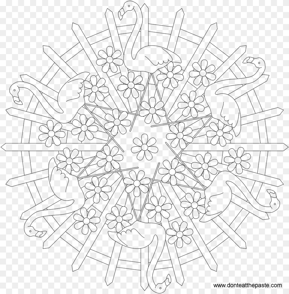 Coloring Pages For Adults Line Art, Gray Free Transparent Png